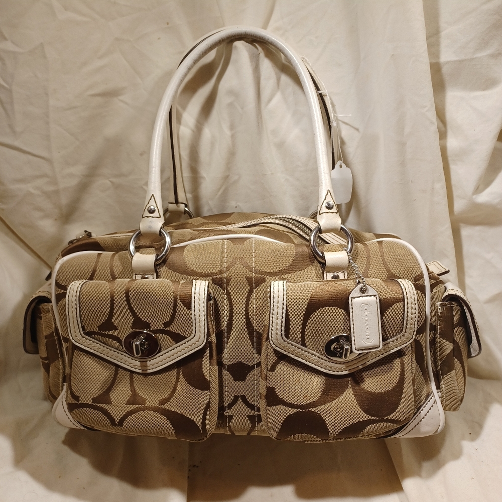 Coach Signature Canvas Satchel